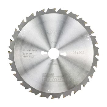 Dewalt Dt4202-qz - Hoja Para Sierras De Brazo Radial 250x30mm 24d