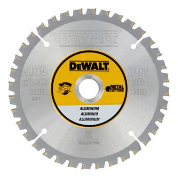 Dewalt Dt1911-qz - Hoja Para Sierra Circular Sin Cable 165x20mm 36d Para Aluminio