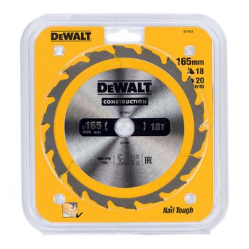 S.of. Disco Para Construccion Ø165x20mm 18t (ac) Dt1933-qz Dewalt