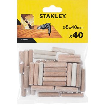 Acc.sta66432qz 40 Espigas Madera Ø08x040 - Stanley - Sta66432-qz..