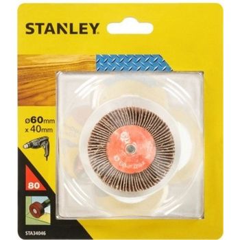 Cepillo Para Taladro Hojas Lija 080x030mm Gr80 Stanley