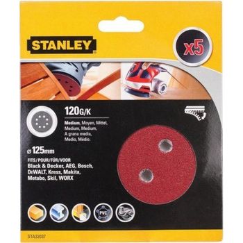 Acc.sta32037xj 5 Lijas Ø125 Velcro G-120 - Stanley - Sta32037-xj..