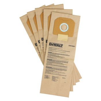 Dewalt Dwv9401-xj - 5 Bolsas De Papel Para Aspirador