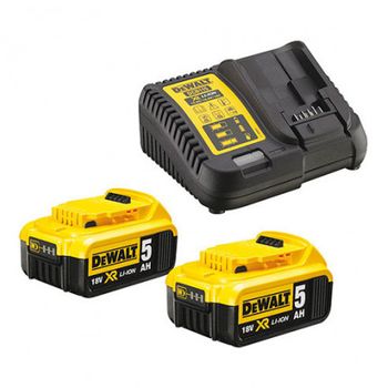 Kit 2 Baterías Xr 18v Li-ion 5,0ah  + Cargador Xr 10,8v  14,4v 18v  Dewalt