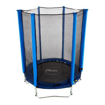 Cama Elástica Plum Junior Con Red De Seguridad Azul 4ft