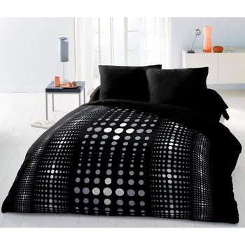 Funda Nórdica Home Linge 220x240cm Y 2x63x63cm Negro