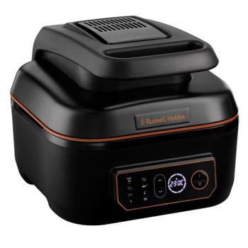 Freidora sin Aceite con Grill, Accesorios y Recetario InnovaGoods Air Fryer  Fryinn 12-in-1 6000 Negro Acero 6 L 3400 W - Gardeneas