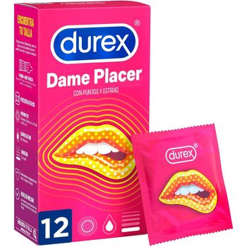 Preservativos Con Estrías Y Efecto Calor Fáciles De Poner, 12 Unidades, Durex