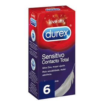 Preservativos Sensitivo Contacto Total Durex (6 Uds)