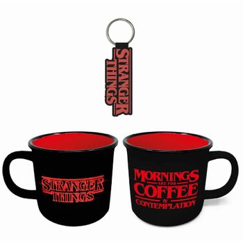 Set Regalo Taza Metalica Y Llavero Stranger Things