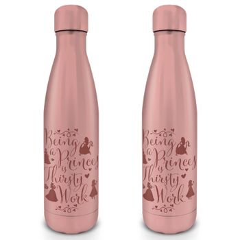 Botella De Agua Disney Princess Color Rosa De 500 Ml