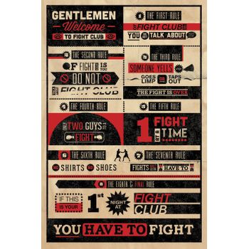 Maxi Poster Fight Club Rules