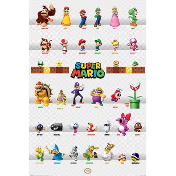 Poster Super Mario Character Parade