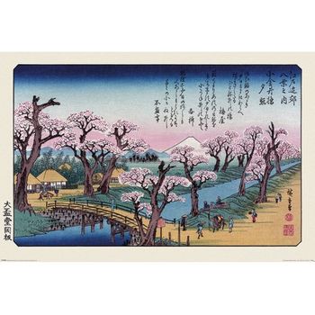 Poster Hiroshige Mount Fuji Koganei Bridge