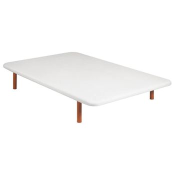 Base Tapizada Malla 3d Reforzada Con 5 Barras Transversales - Beige - 90x182cm