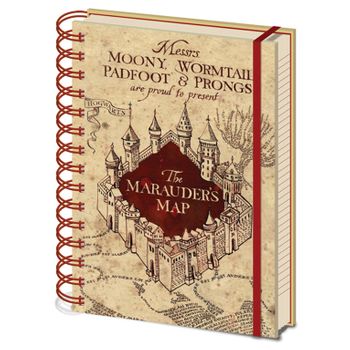 Cuaderno A5 Harry Potter Mapa Del Merodeador Wire-o