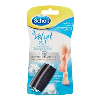 Scholl Velvet Soft Roll Refill Cristales De Diamantes Para Pedicura 2 Piezas