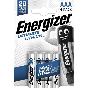 Paquete De 4 Pilas De Litio Aaa Energizer Ultimate Lithium