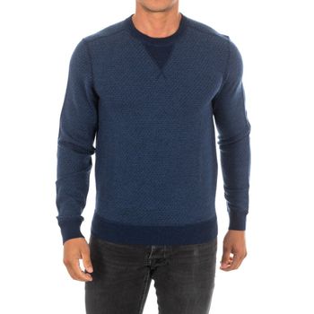 Hackett London Jersey En Algodón Y Cashmere Con Cuello Pico Navy