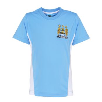 Manchester City Fc - Camiseta Oficial Del Manchester City Fc Manga Corta Para Niños - Fútbol/deporte/gym/running (2/3 Años) (azul Cielo)