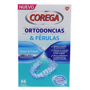 Corega Ortodoncias & Férulas Limpiador Diario 66 Tabletas