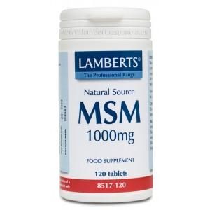 Msm Metilsulfonilmetano 1000 Mg Lamberts, 120 Tabletas