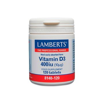 Vitamina D 400ui (10 Μg) Lamberts, 120 Tabletas