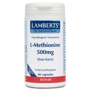 L-metionina 500 Mg Lamberts, 60 Cápsulas