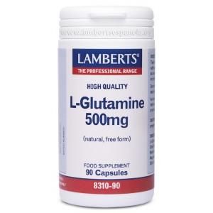 L-glutamina 500 Mg Lamberts, 90 Capsules