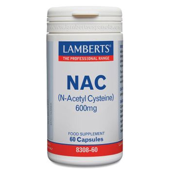 Nac (n-acetil Cisteína) Lamberts 600 Mg, 60 Cápsulas