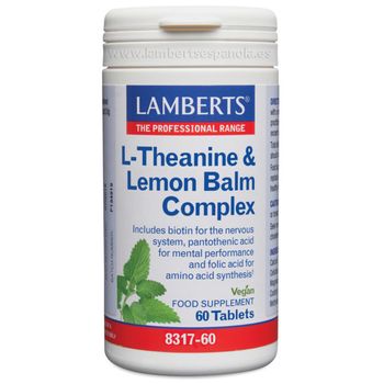 Complejo De L-teanina 200 Mg Y Bálsamo De Limón 6000 Mg Lamberts 60 Tabletas