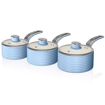 Nordic 3 Botes Cocina Almacenaje Acero Al Carbono Tapa De Bambú 3 X 0,84l,  Especias, Té ,café Azul Swan Nordic con Ofertas en Carrefour