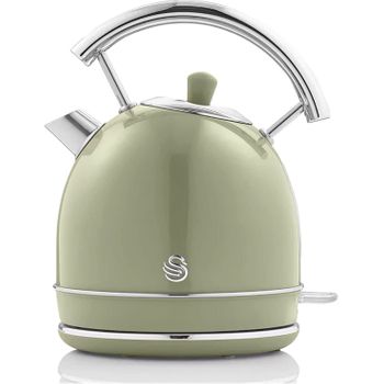 Swan Retro SM22030GNEU Microondas Digital 20L, 5 Niveles de Potencia,  Función Descongelación, Temporizador 60 Minutos, Puerta Espejo, Plato  Giratorio 27 cm, Diseño Vintage, Verde, 800W