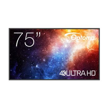 Optoma N3751k Pannello Piatto Per Segnaletica Digitale 190,5 Cm (75') Led Wi-fi 450 Cd/m² 4k Ultra Hd Nero Android 11 24/7