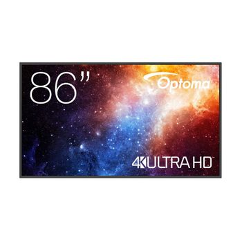 Optoma N3861k Pantalla Plana Para Señalización Digital 2,18 M (86') Led Wifi 450 Cd / M² 4k Ultra Hd Negro Android 11 24/7