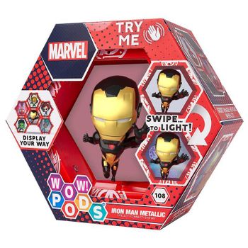 Figura Led Wow! Pod Iron Man Gold Metallic Marvel