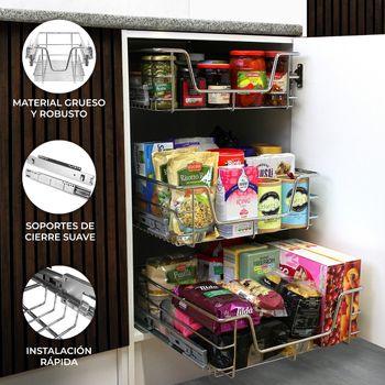 Estante Organizador de Cocina Extensible 26x55x14cm 7house