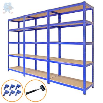 Yaheetech Estantería Metálica Galvanizada 150x70x30cm Estanterias  Almacenaje de 5 Niveles Estante Industrial de Almacenamiento para Trastero  Garaje