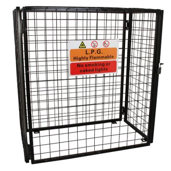 Jaula Metálica 92cm Para 3 Cilindros De Gas 19kg Acero Galvanizado Impermeable