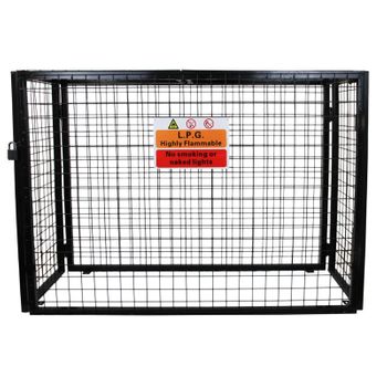 Jaula Metálica 100cm Para 4 Cilindros De Gas 19kg Acero Galvanizado Impermeable