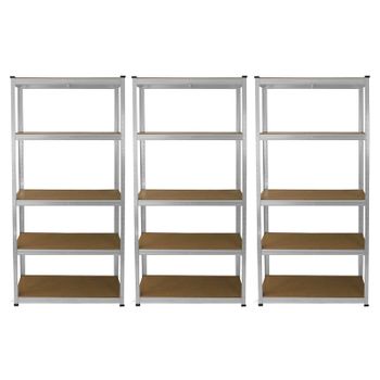 3 X Q-rax Estanterías Metalicas Grises 120 X 50 X 180cm con Ofertas en  Carrefour