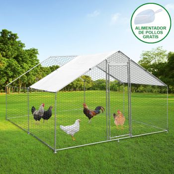 Jaula Aves De Corral Valla Cercado Caja Pollos Acero Pollos 3m X 4m X 2m