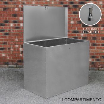 Contenedor Grande De Alimentación Animales Almacenaje 64l Exterior 1 Compartimento