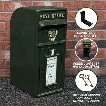 Royal Mail Buzón De Correos Verde Pilar De Hierro Fundido Buzón De Correos Para Cartas