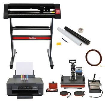 Prensa Térmica 5 En 1, Cortador De Vinilo De 720mm, Impresora Epson & Kit Para Eliminación De Malezas