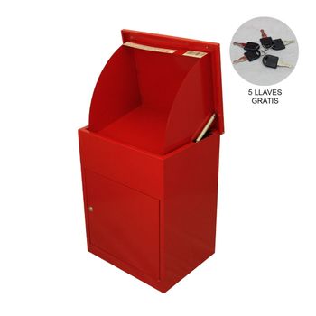 Buzón Rojo Para Paquetes Con Cerradura Y Montado En La Pared Buzón De Correo Inteligente