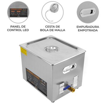 Limpiador Ultrasónico Comercial 10l Máquina Ultrasónica Tanque Limpieza Joyas