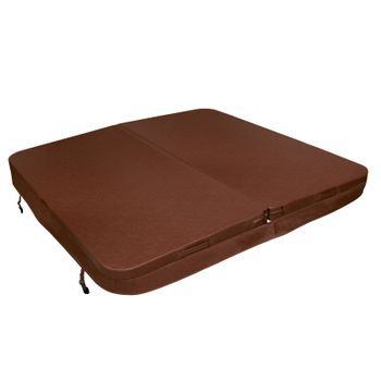 Cubierta Impermeable Marrón Para Spa 2,2m X 2,2m Exterior Jardín Funda Spa