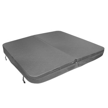 Cubierta Cuadrada Impermeable Gris Para Spa 2x2m Exterior Jardín Funda Hot Tub