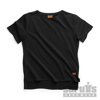 Scruffs T55279.5 Camiseta Manga Corta Para Mujer Trade, Color Negro